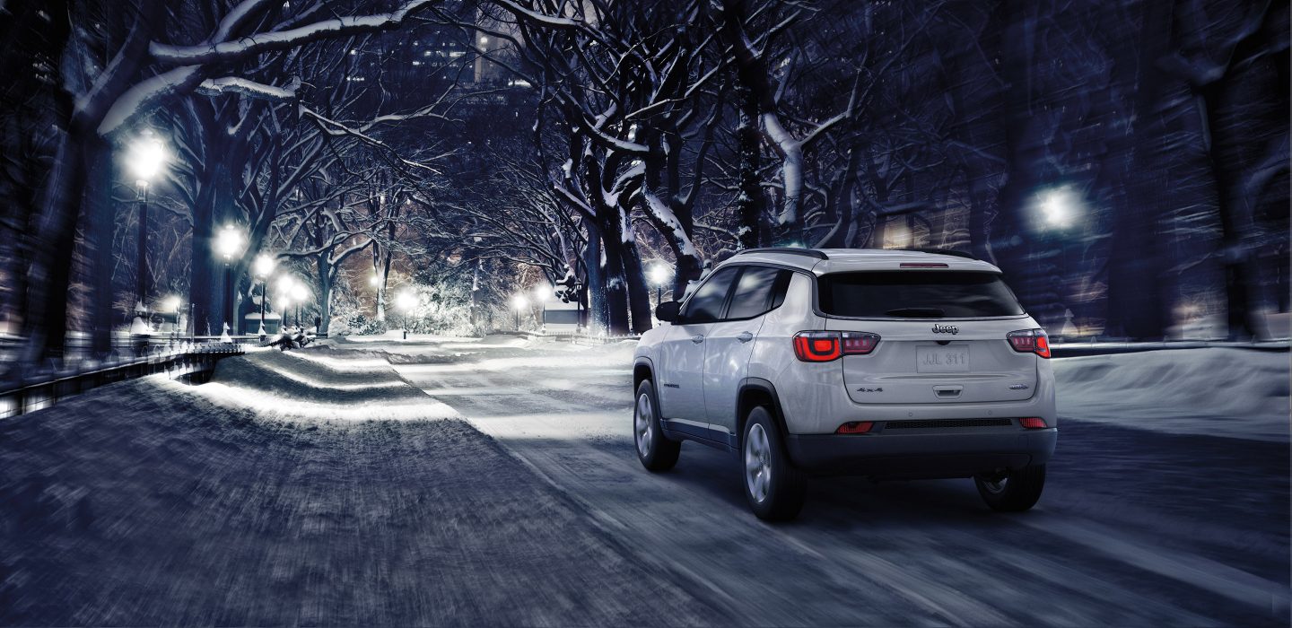 2018 Jeep Compass Rear White Exterior